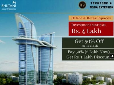 Bhutani Grandthum – Dedicated Spaces for Bank | Starting Rs. 1.8 Cr.* | 12% Assured Returns