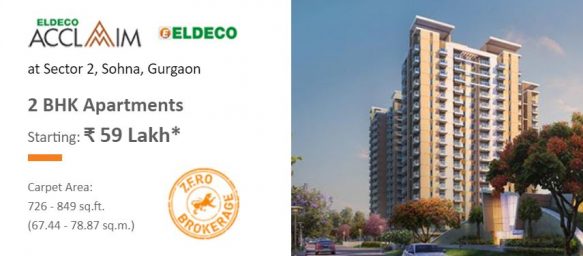 Eldeco Acclaim – 2 BHK Apartments Starting Rs. 59 Lakh* at Sohna, Gurgaon