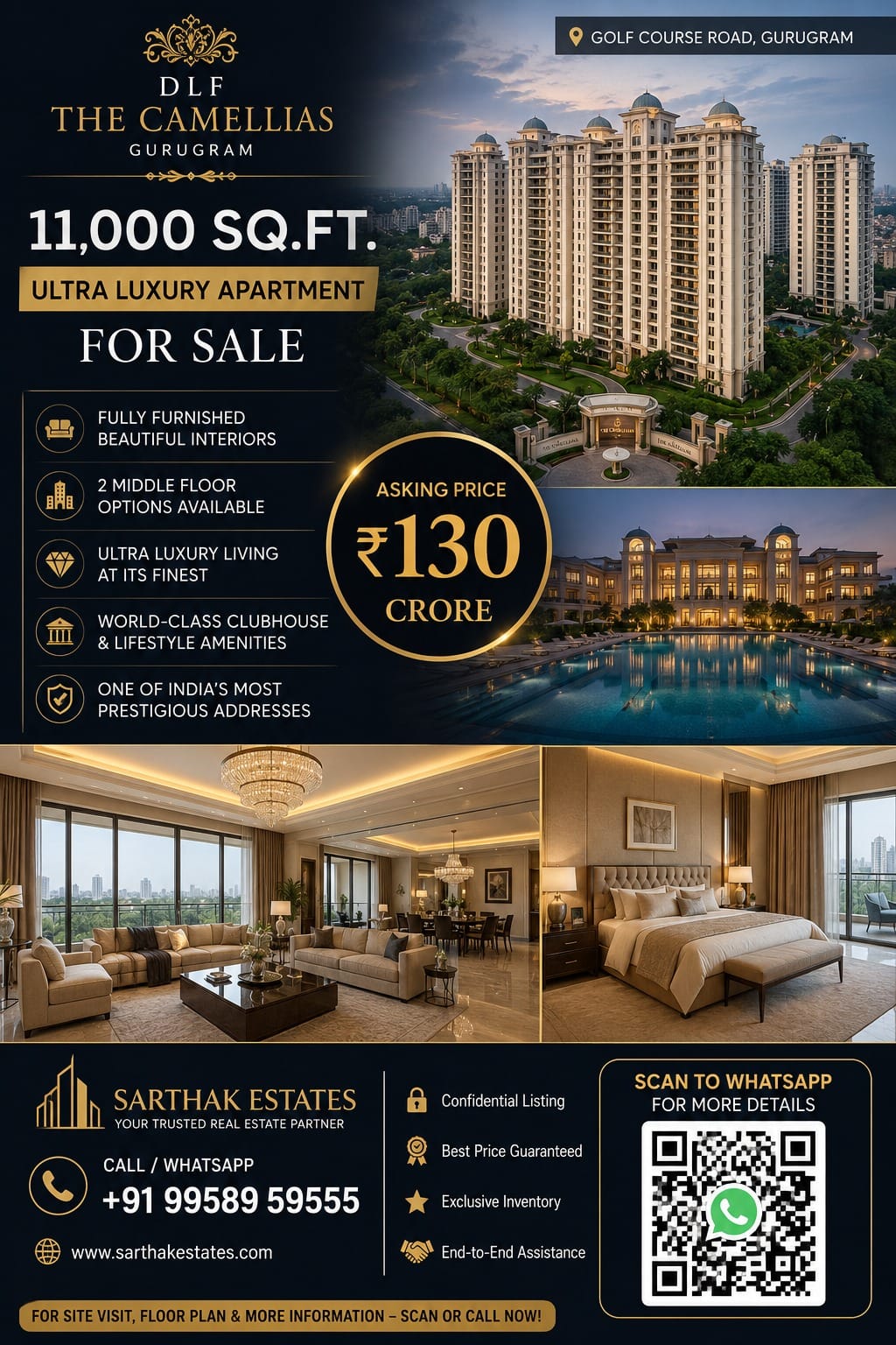 Ultra luxury apartment for sale DLF GOLF COURSE