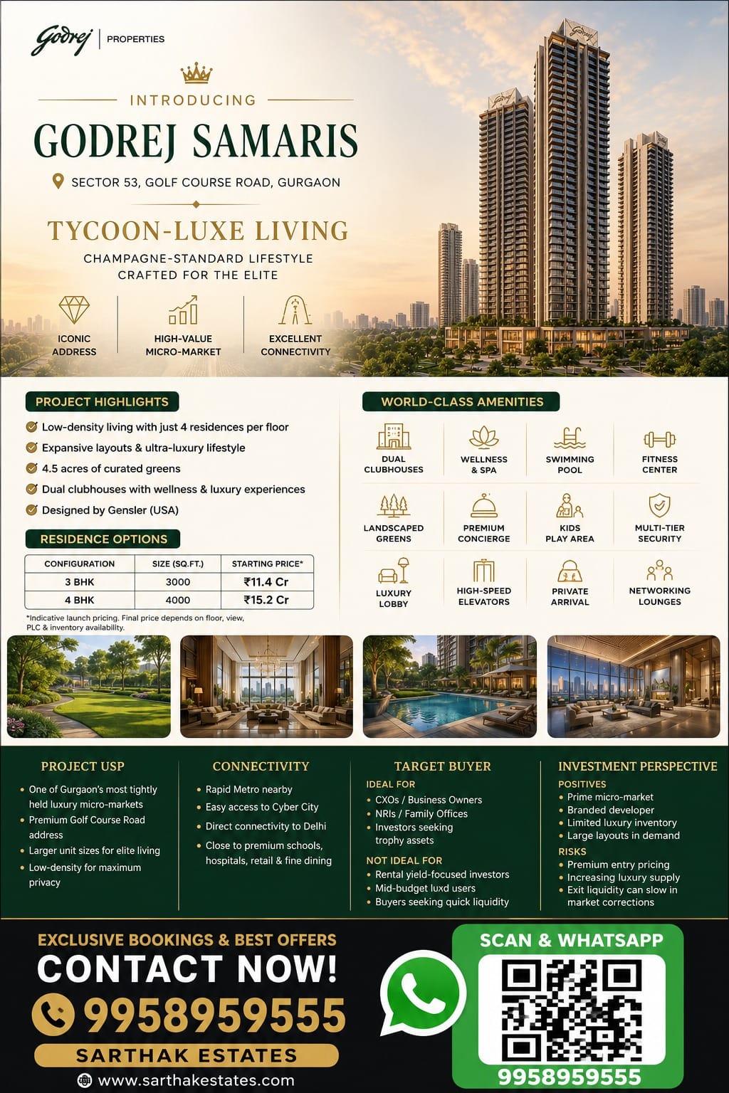 Godrej Properties 9958959555 Godrej Samaris Sector 53 Gurgaon