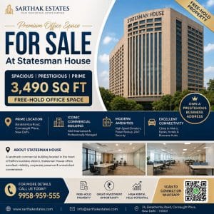 Commercial Property Office space  Lease  Barakhamba road Connaught Place